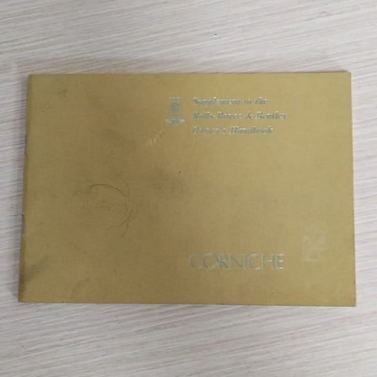 Rolls Royce Corniche Series 2 Owners Handbook – Original